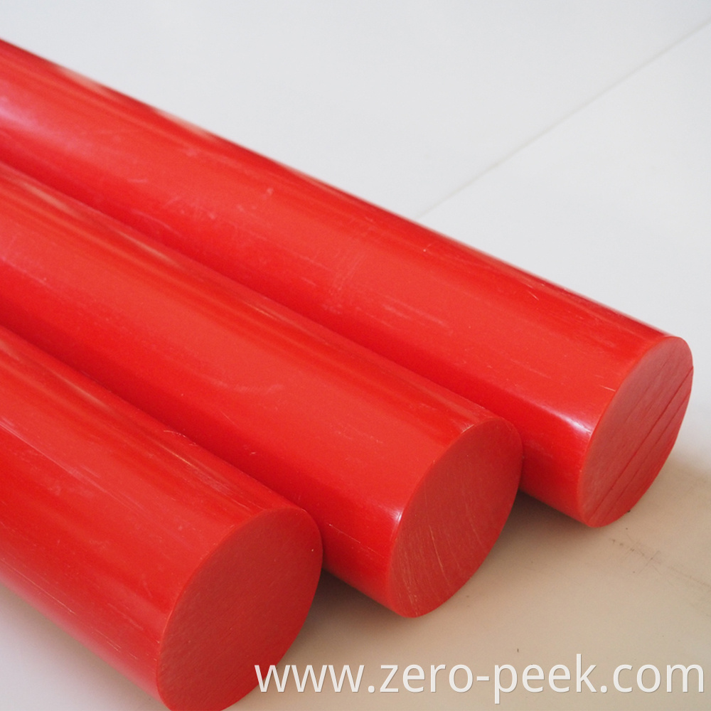 Colored red acetal rod